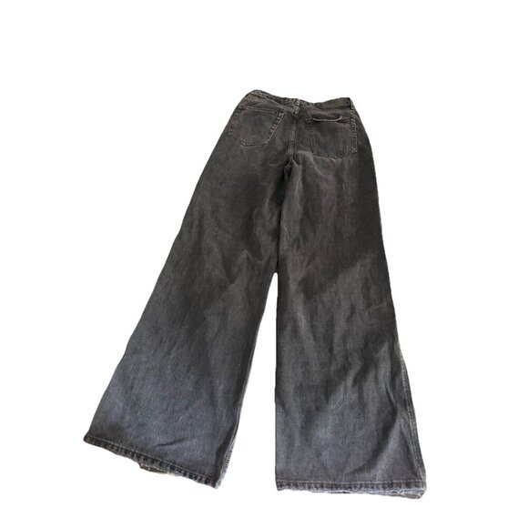 BDG Puddle Distressed Jeans in Black Super high rise wide leg Size 28w/32L - Picture 3 of 4
